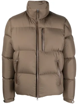Moncler Besbre feather down Puffer Jacket Brown FARFETCH SG