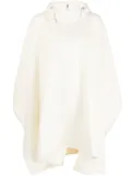 Moncler panelled cape - White