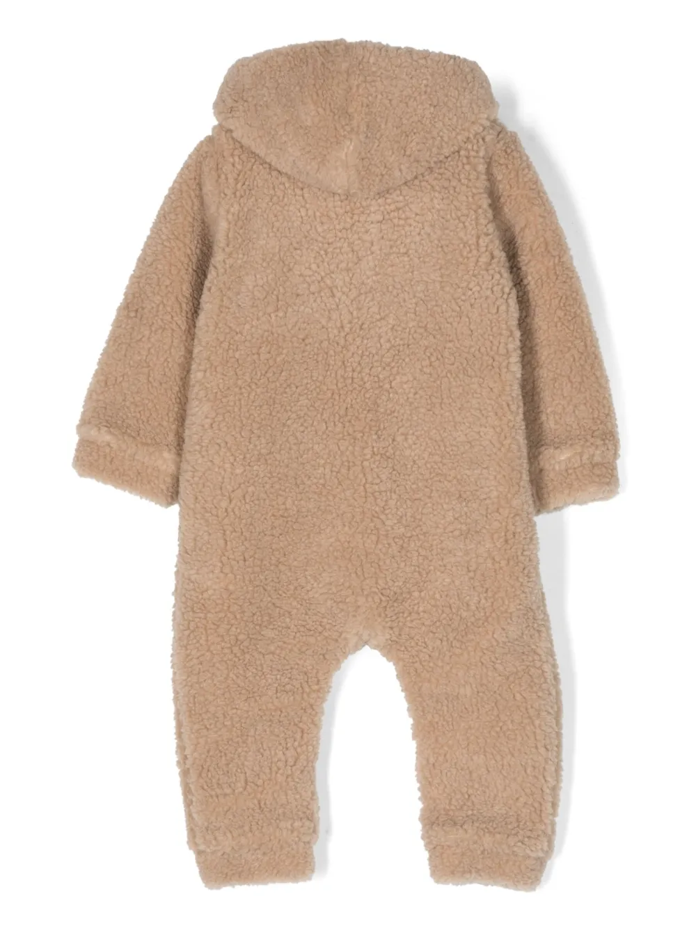 Image 2 of Moncler Enfant logo-embroidered teddy fleece romper