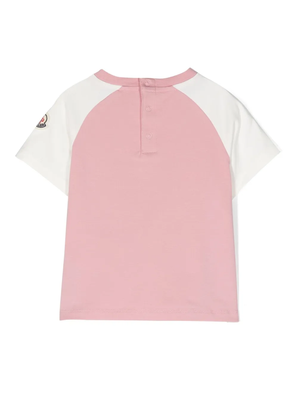 Moncler Enfant cartoon-print raglan-sleeve T-shirt - Roze