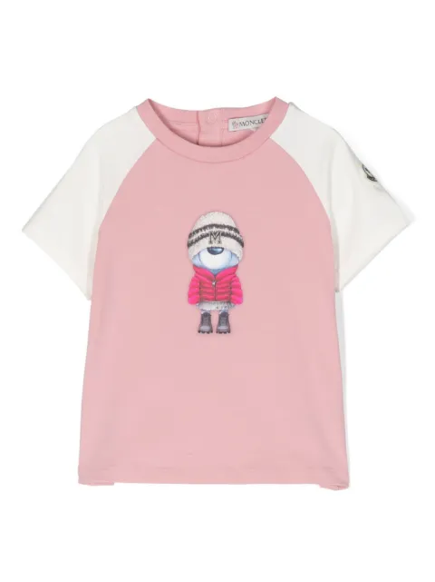 Moncler Enfant cartoon-print raglan-sleeve T-shirt 