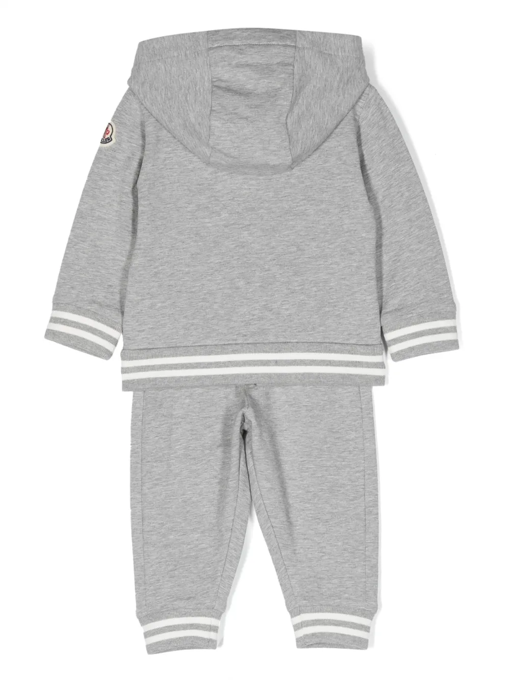 Moncler Enfant logo-patch stretch-cotton tracksuit - Grijs