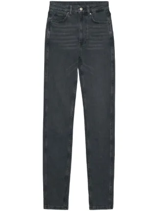デニム・ジーパン ANINE BING Woman Jeans Black A061134 009 Jeans Anine Bing vintage black Hugh model