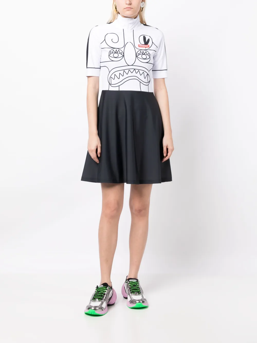 Charles Jeffrey Loverboy face-print flared minidress | Day Dresses | Image 2