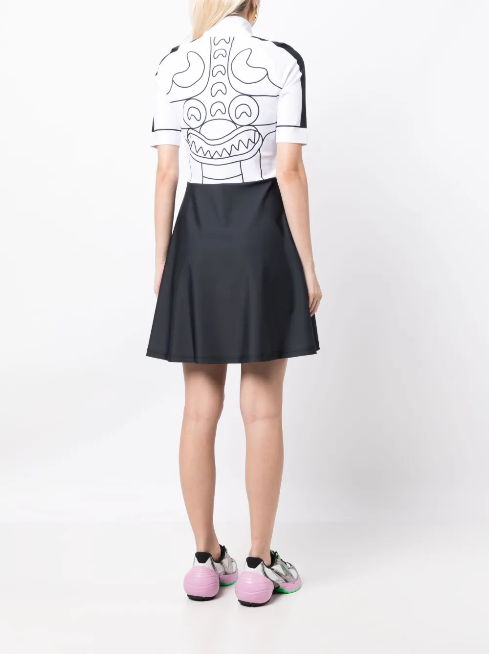 Charles Jeffrey Loverboy face-print flared minidress | Clothing | Image 4