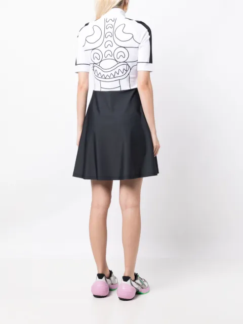Charles Jeffrey Loverboy face-print flared minidress 31060601 - 3