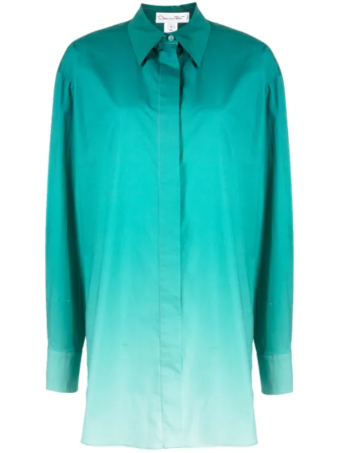 Oscar de la Renta ombré-effect shirt jacket