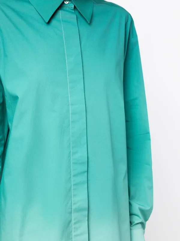 Oscar De La Renta グラデーション シャツジャケット | グリーン