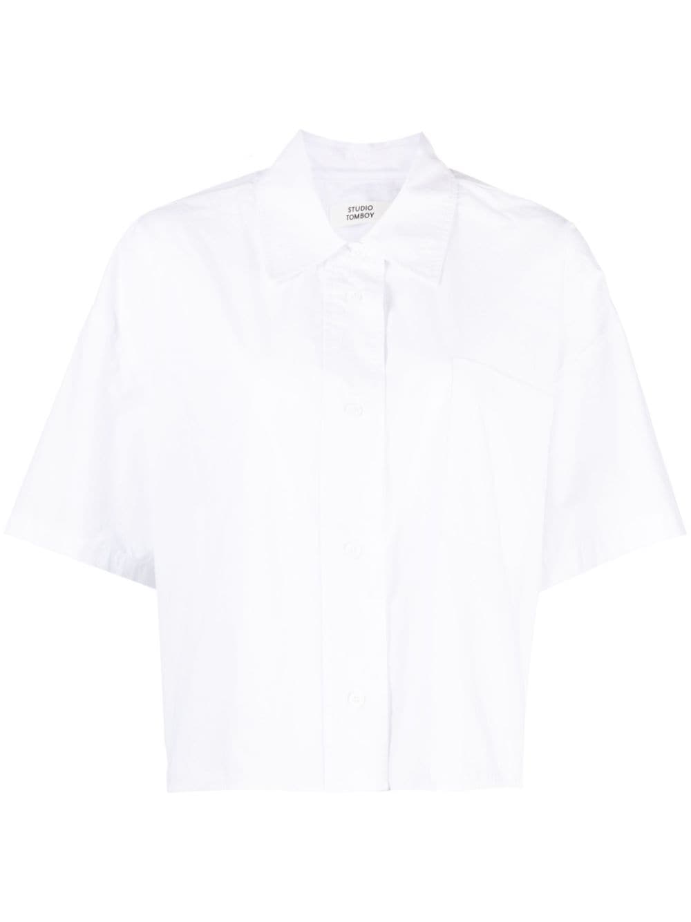 STUDIO TOMBOY patch-pocket Cropped Shirt - Farfetch