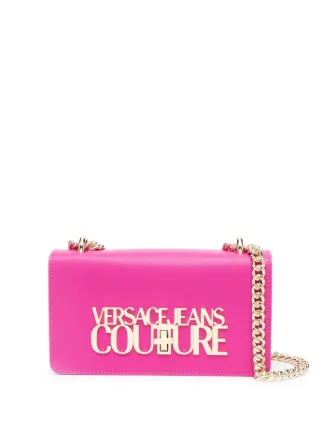 Versace Jeans Couture logo-lettering chain-link Shoulder Bag