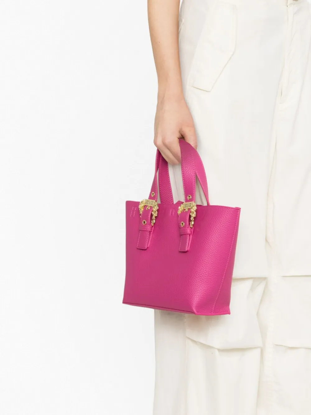 Versace Jeans Couture Love leren shopper Roze
