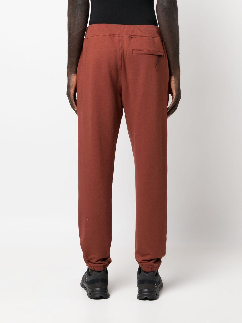 Shop C.p. Company Logo-embroidered Cotton Track Pants In Orange