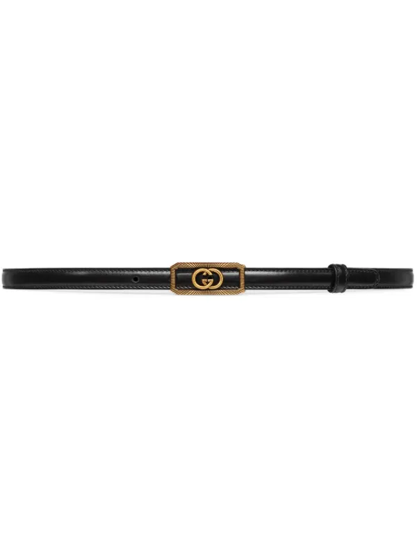 Skinny black gucci best sale belt