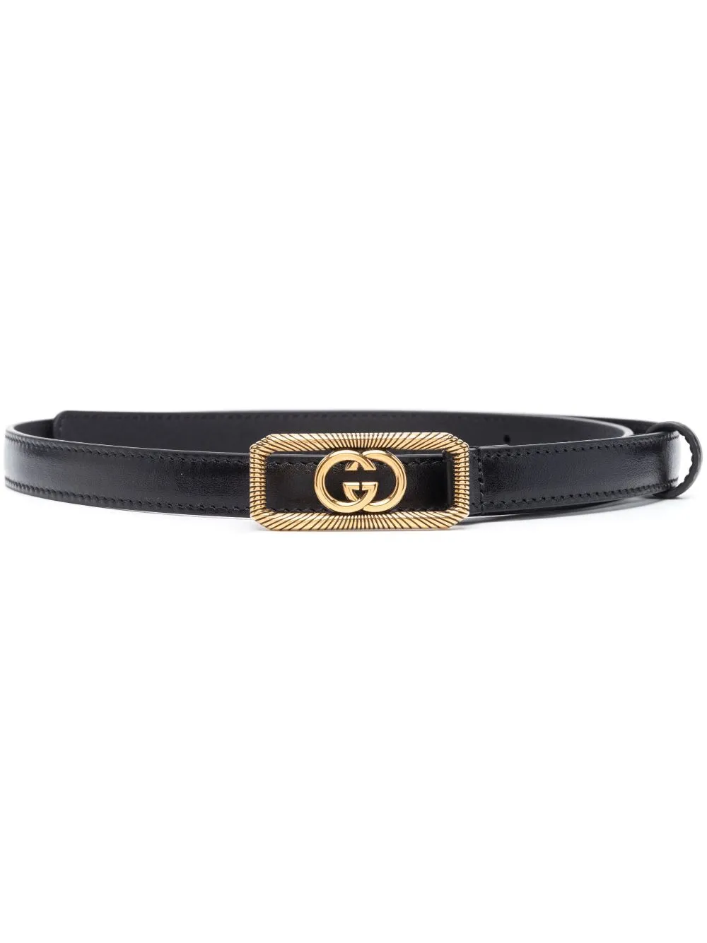 Gucci Interlocking G buckle Leather Belt Black FARFETCH PH
