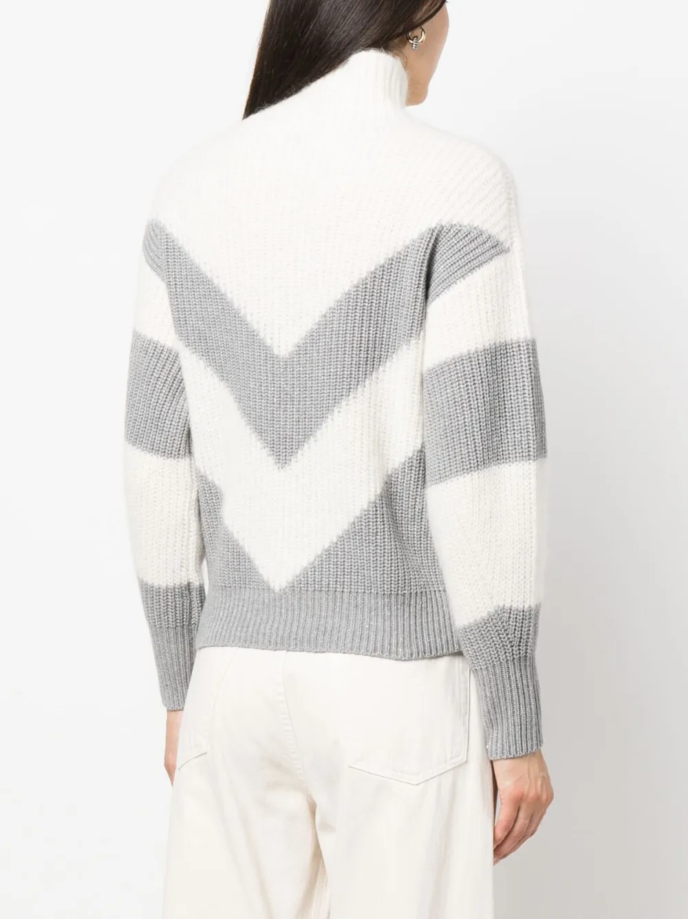 Peserico Zweifarbiger Pullover In Grey