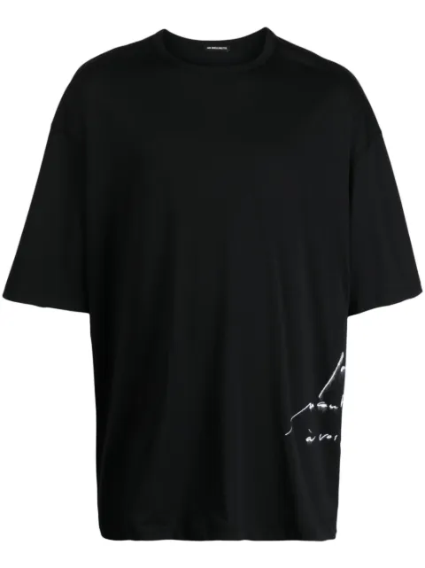 Ann Demeulemeester playera con texto estampado