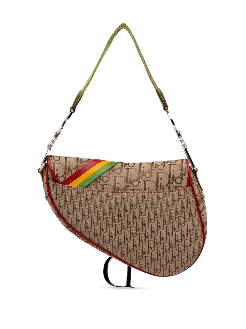 Christian Dior Dior Diorissimo Rasta Saddle Bag - Bruin
