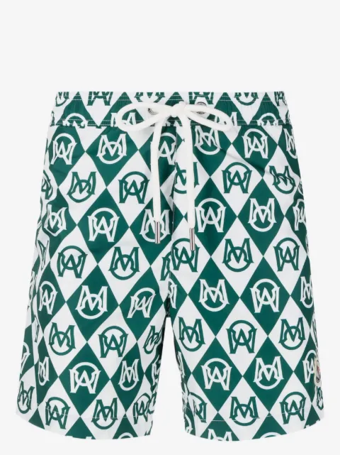 Moncler short de bain à logo imprimé