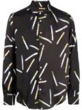 Fiorucci graphic-print button-down shirt - Black