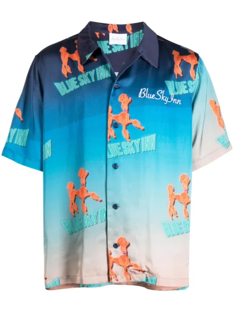 BLUE SKY INN dog-print short-sleeve shirt
