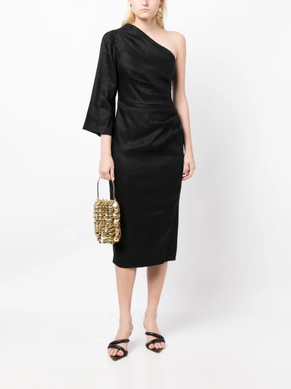 Veronica Beard Patsy Asymmetric Dress | Black | FARFETCH