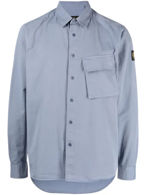 Belstaff camisa con botones y parche del logo