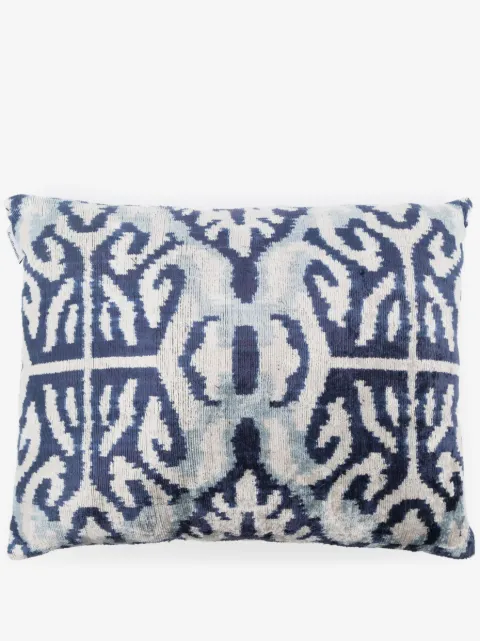 Les-Ottomans jacquard silk velvet cushion
