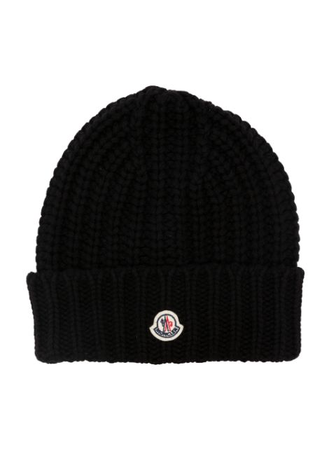 Moncler gorro con logo bordado