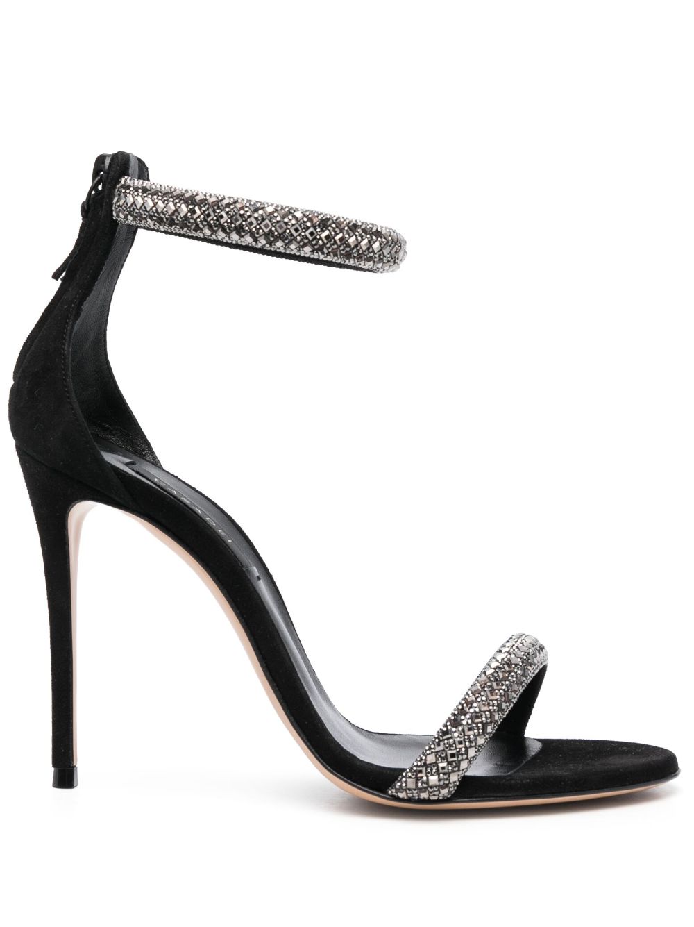 Casadei Scarlet Stratosphere 100mm crystal-embellished sandals – Black