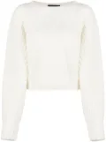 Fabiana Filippi cable-knit wool-blend jumper - White