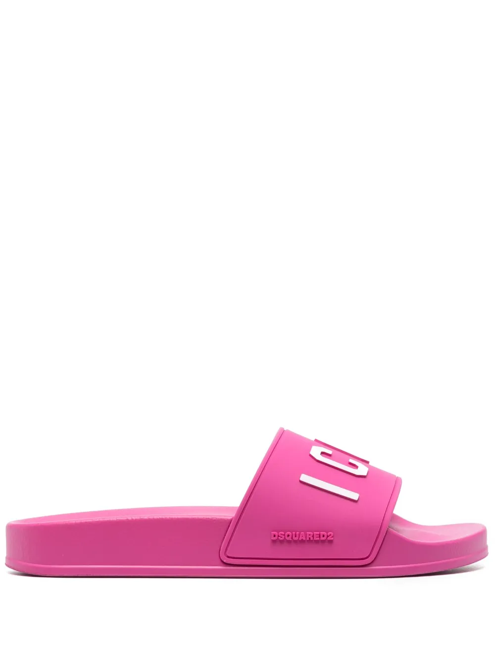 Dsquared2 Icon-print Slip-on Slides In Rosa