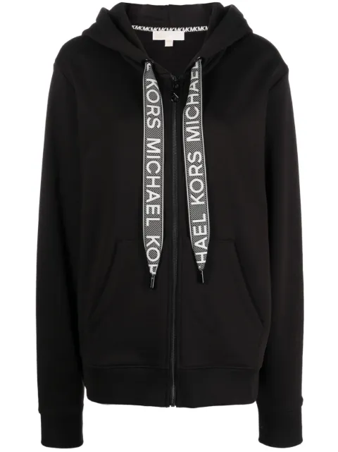 Michael Michael Kors logo-lace zip-up hoodie