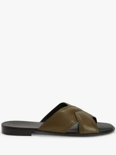 Giuseppe Zanotti Flavio leather slip-on sandals