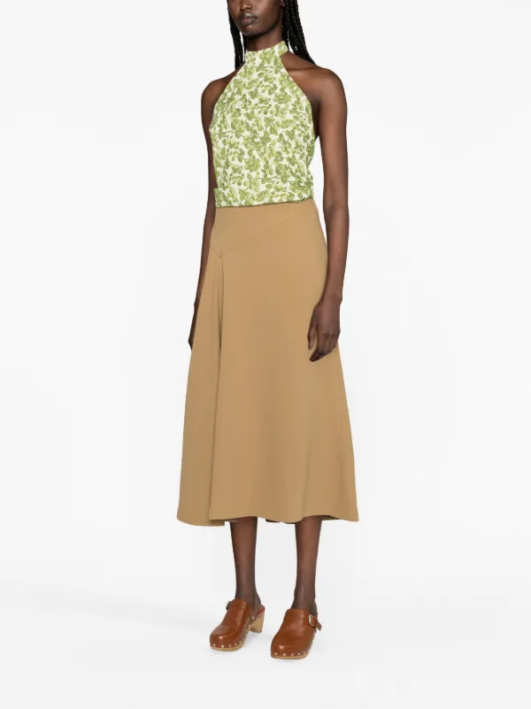 ETRO floral-print Halterneck Top | Green | FARFETCH