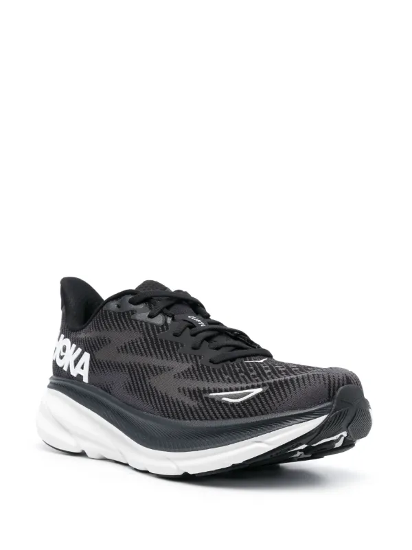 HOKA Clifton 9 レースアップ スニーカー | ブラック | FARFETCH JP