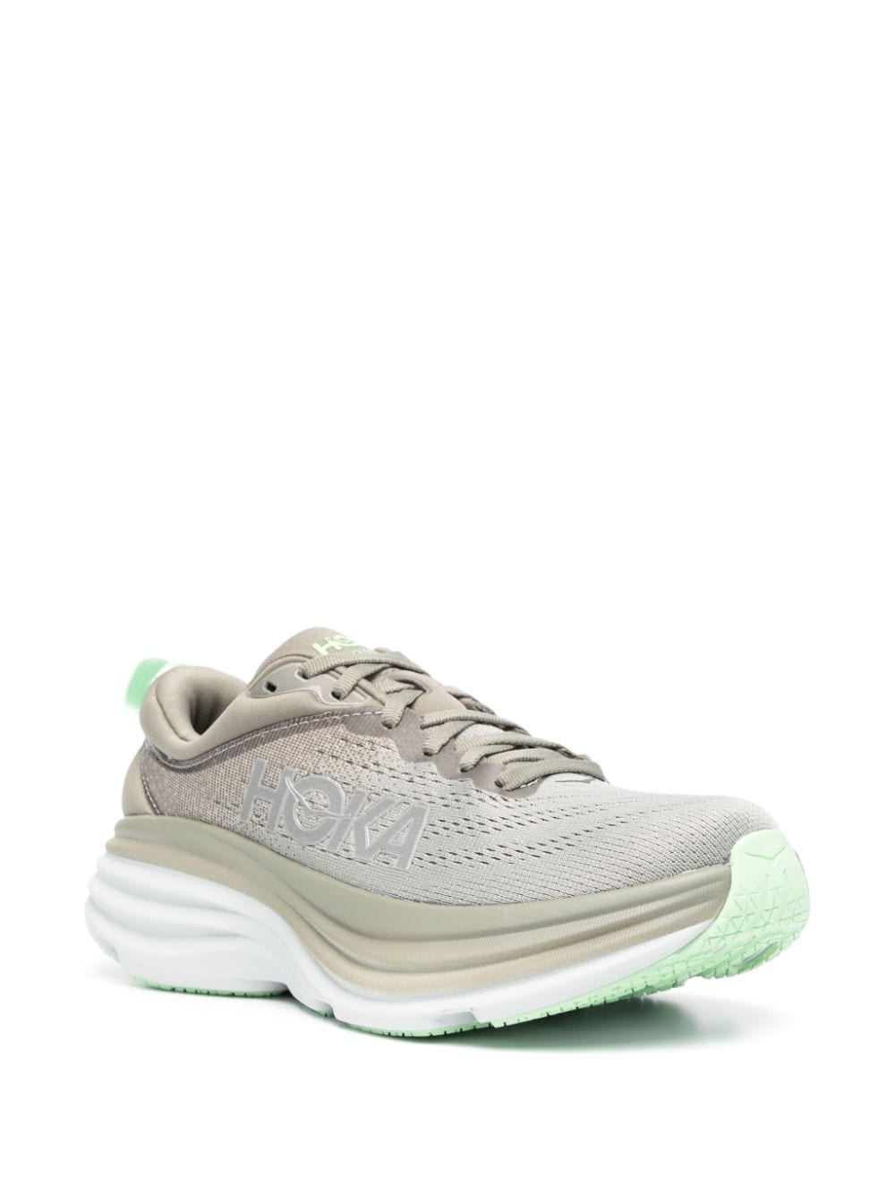 HOKA Sneakers met mesh vlakken - Groen