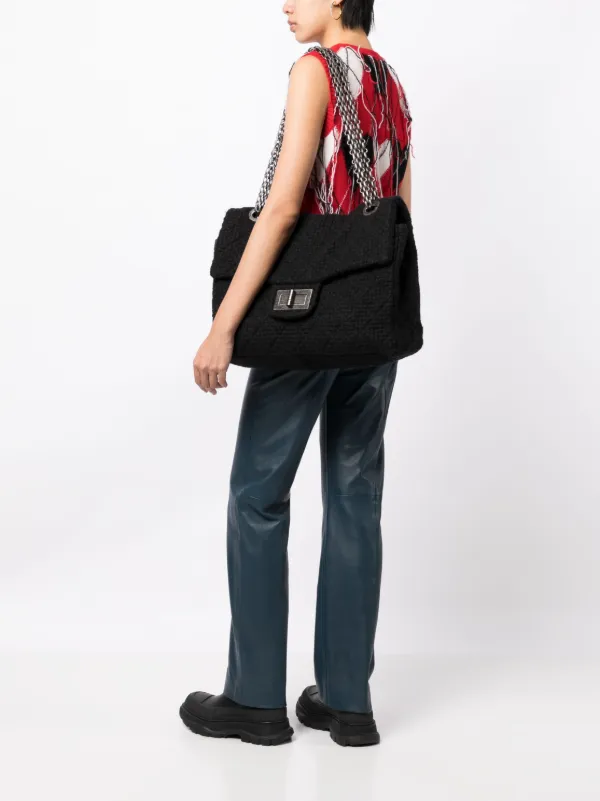 CHANEL Pre-Owned 2.55 リイシュー ショルダーバッグ XXL | ブラック