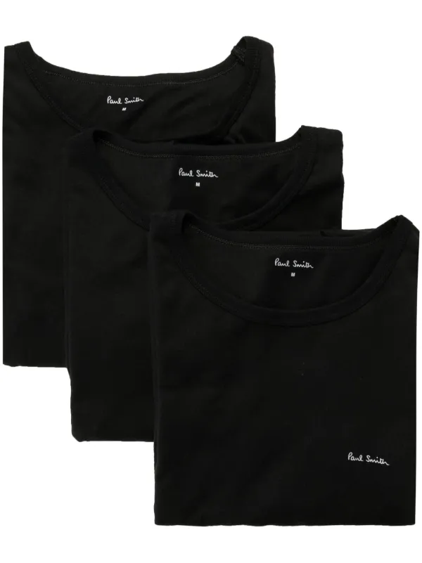 Paul Smith logo print Organic Cotton T shirt pack Of three Black FARFETCH PH