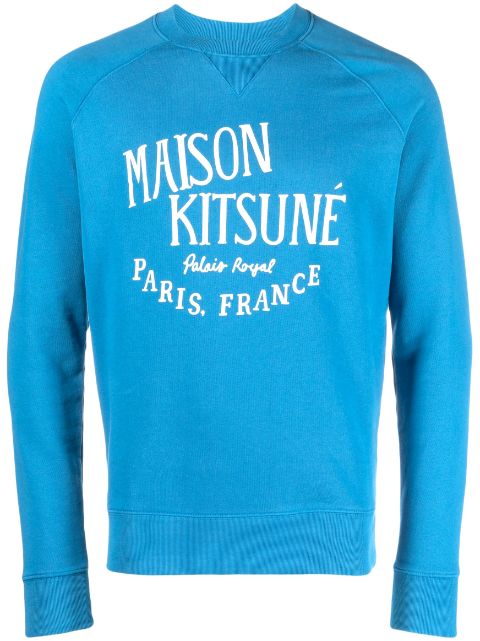 Maison Kitsune logo-print cotton sweatshirt Men