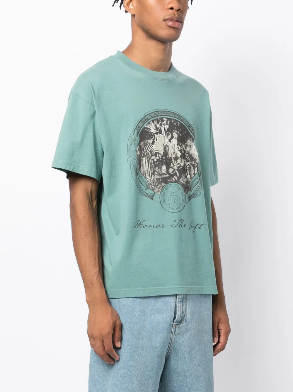 Honor The Gift Logo-print Cotton T-shirt In Green