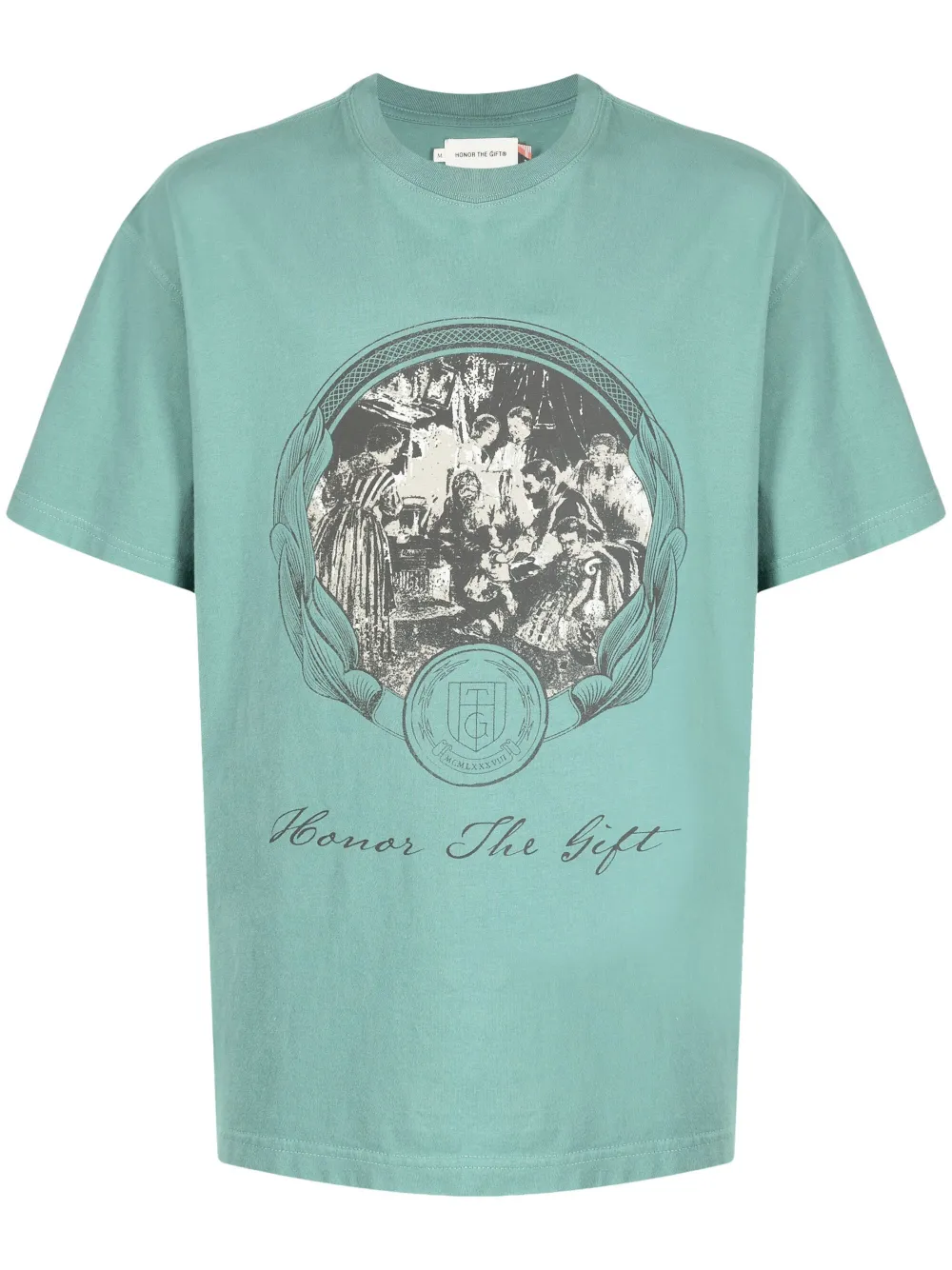 Honor The Gift logo-print cotton T-shirt | Green | Image 1