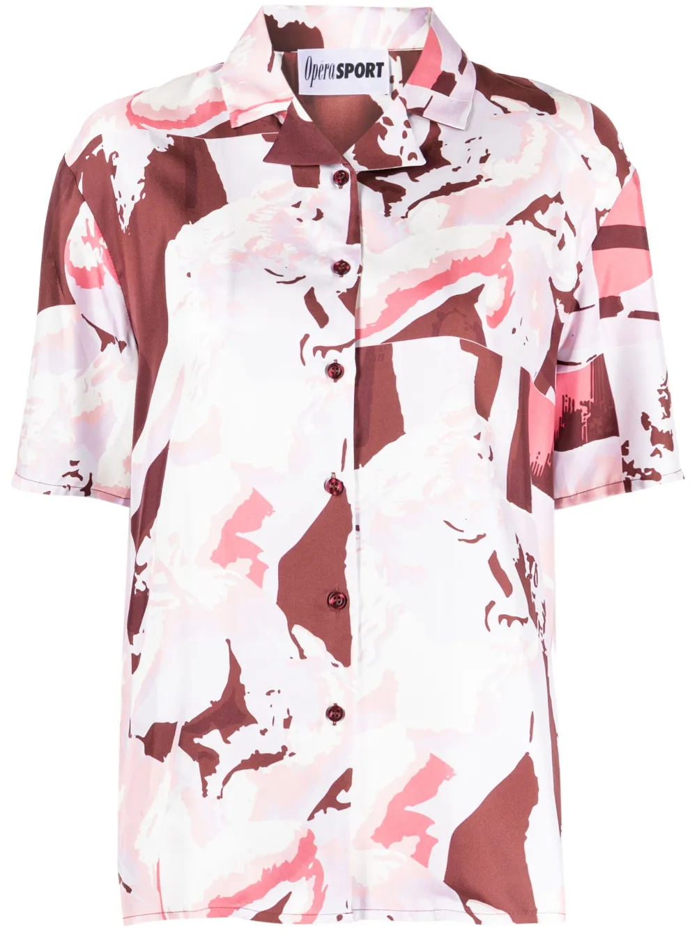 graphic-print silk shirt