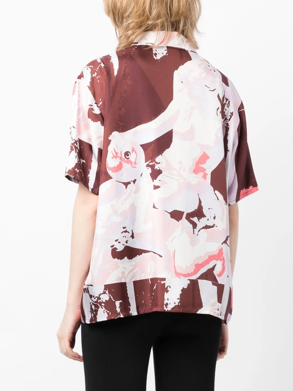 Operasport Graphic-print Silk Shirt In Purple