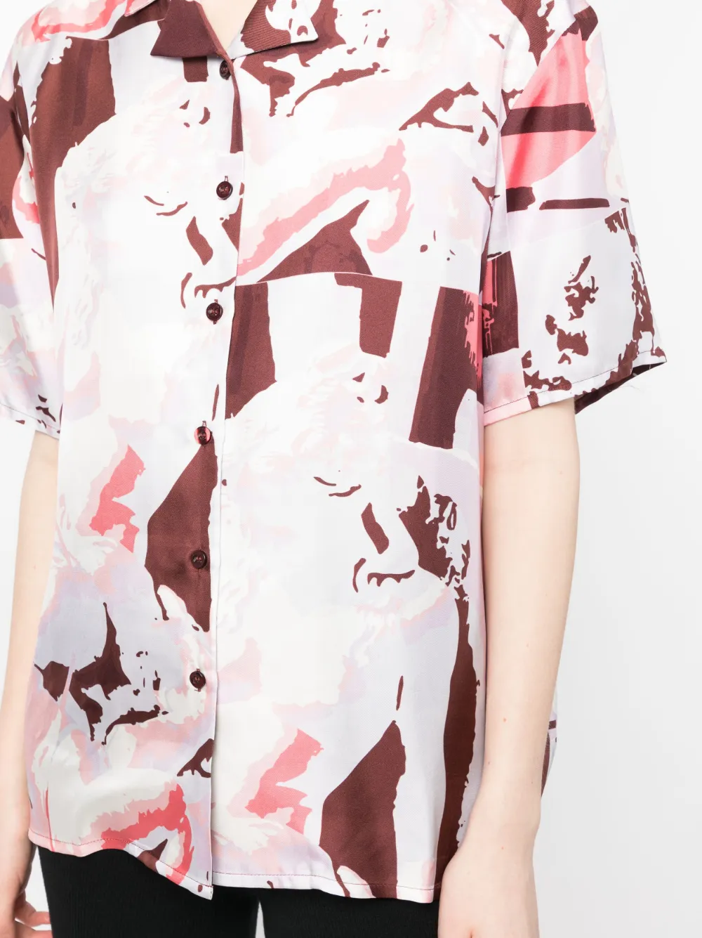 Operasport Graphic-print Silk Shirt In Purple
