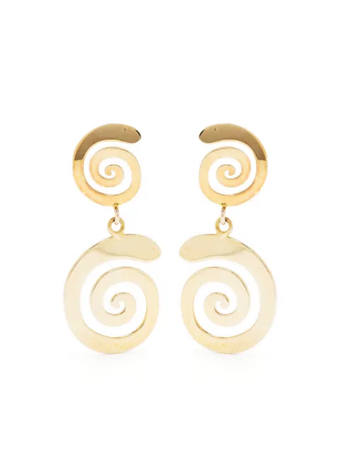 ALBERT COLL Fortuna gold-plated drop earrings