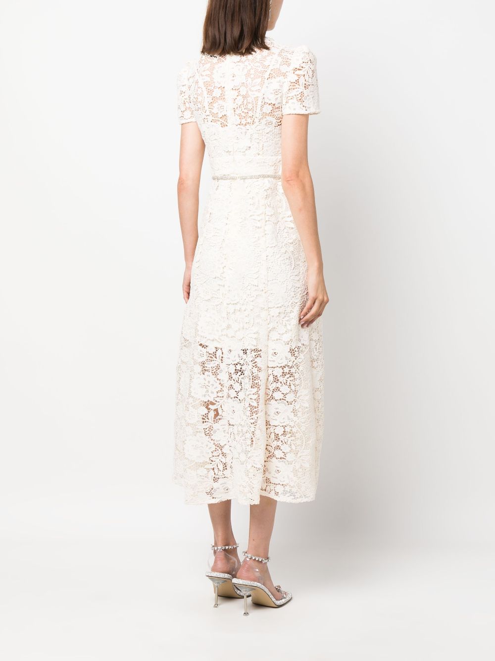 Self Portrait Floral Lace Midi Dress Farfetch 6810