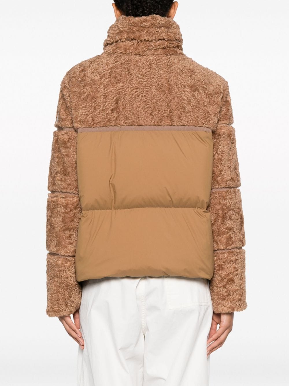 Shop Moncler Segura Sherpa-fleece Jacket In Brown