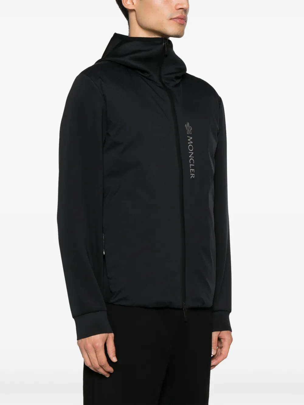 Shop Moncler Reflective Logo-print Bomber Jacket In Schwarz