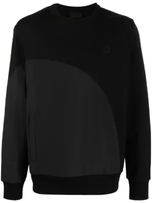 Moose Knuckles Brooklyn Logo Plaque Cotton Sweatshirt | Black
