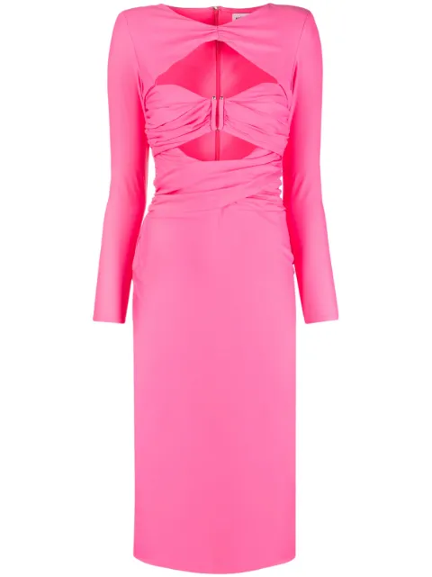 Self-Portrait vestido midi con detalles de aberturas